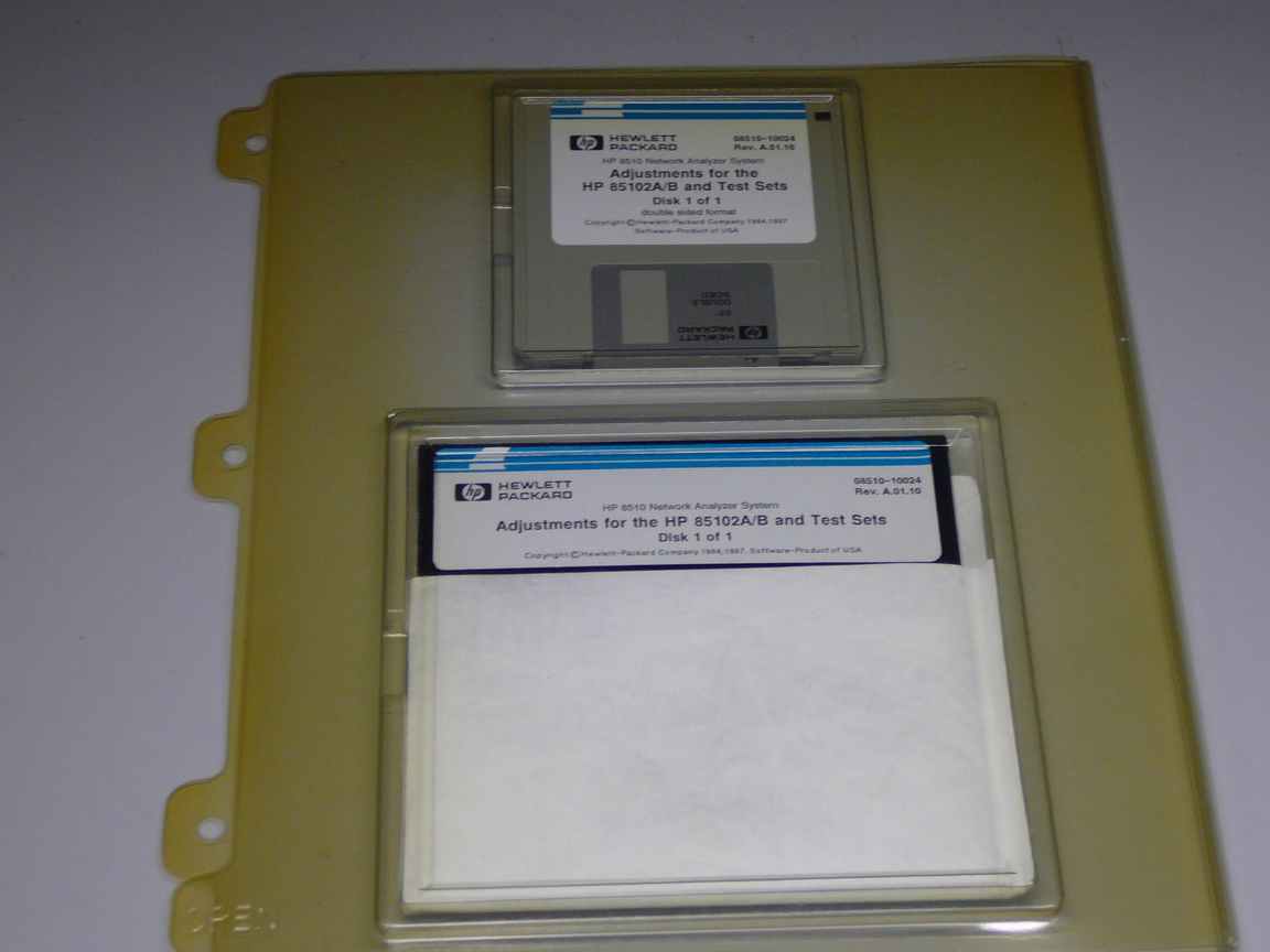 HP/Agilent 08510-10024 Adjustments Software for the 85102A, 85102B, Rev A.01.10