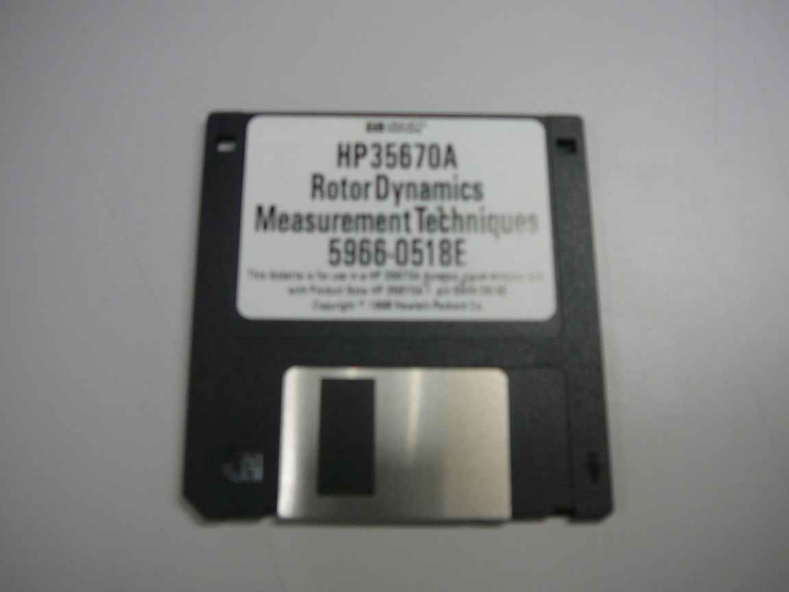 HP/Agilent 5966-0518E Rotor Dynamics Measurment Techniques Software