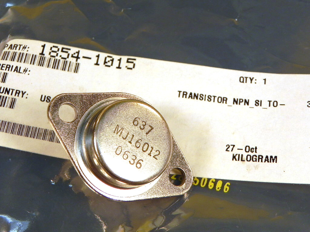 HP/Agilent 1854-1015 Transistor NPN IC-15A PD-175W silicon TO-3