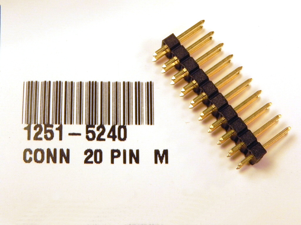 HP/Agilent 1251-5240 Connector - Header through Hole, 20 Pin