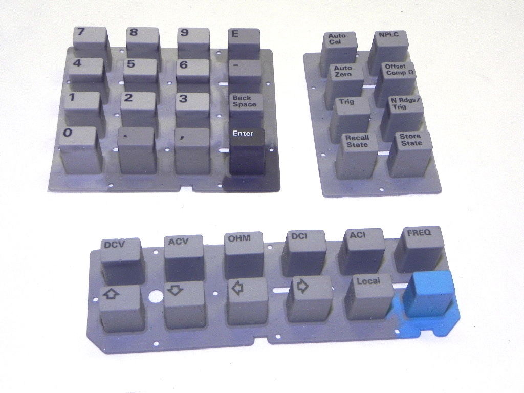 HP/Agilent 03458-81902 Keypads (3) for 3458A old color, s/n 2823A21100 and below