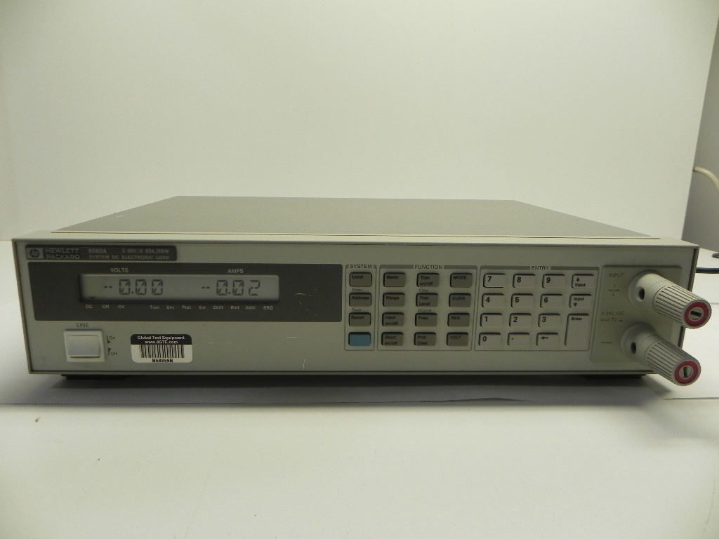 HP/Agilent 6060A with Option 20  Electronic Load, 3-60V, 0-60A, 300W