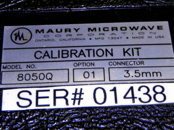 Maury Microwave 8050Q-01 Type N Calibration Kit (f)