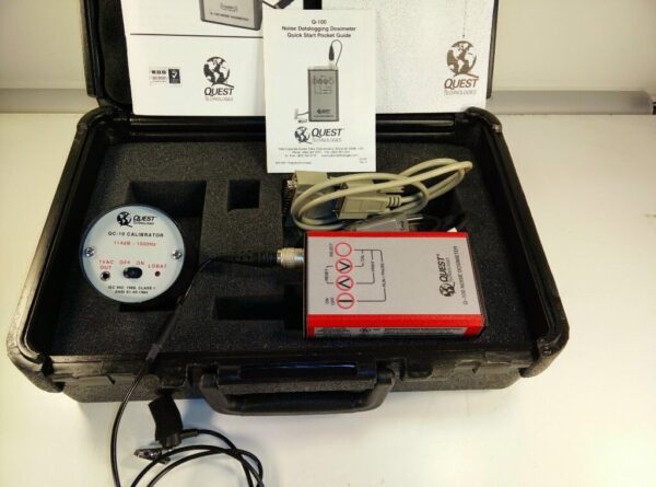 Dosimètre Sonore QUEST Electronics M-78 Avec Micro, Calibrateur CA-32, Boîtier & Manuels - Occasion