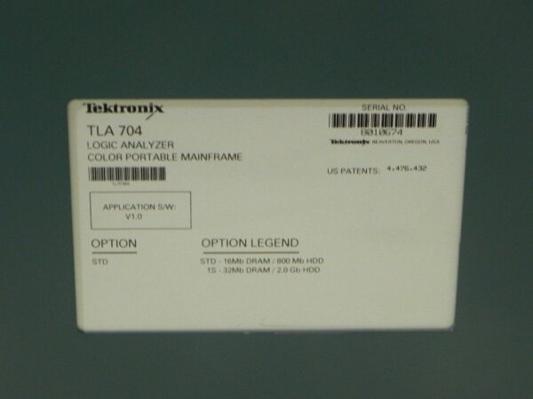 Tektronix TLA704 Logic Analyzer Mainframe