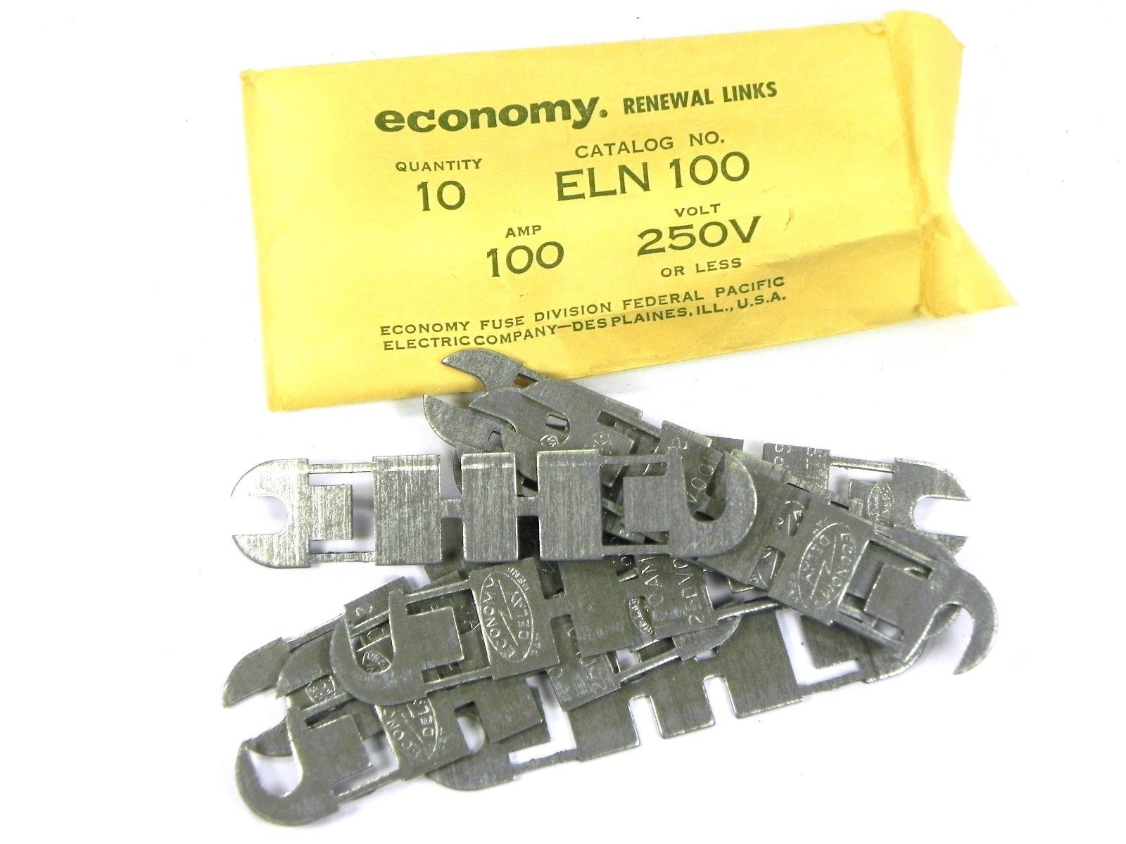 Economy Fuse ELN100 Fuse, Renewal Links 100A 250V Qty 10