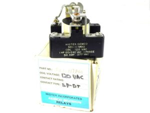 MIDTEX 301-11T200 Power Relay, SPDT 30A 120VAC NEW
