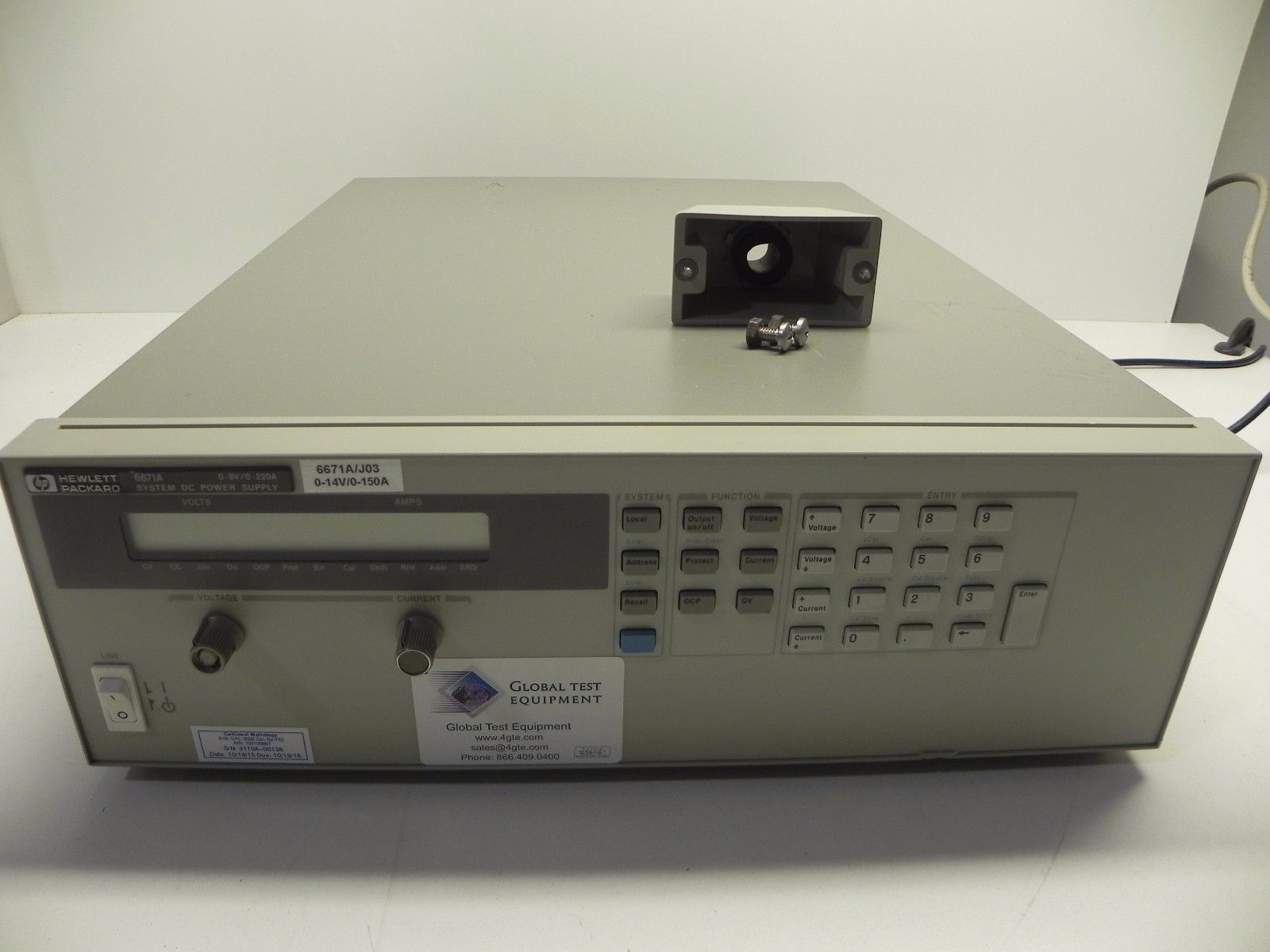HP/Agilent 6671A 2000 Watt System Power Supply, 14V w/ J03