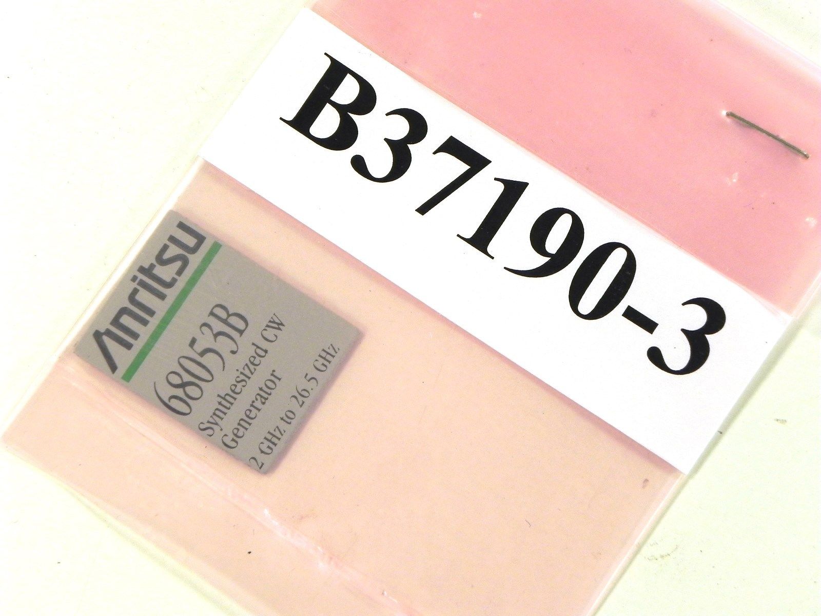 Anritsu B37190-3 68053B Model Label