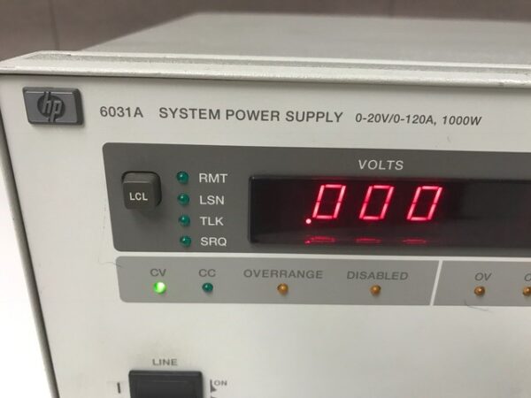 Agilent HP Keysight  6031A Power Supply, 20V 120A 1000W