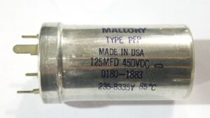 Mallory 0180-1883 125MFD, 450V Capacitor
