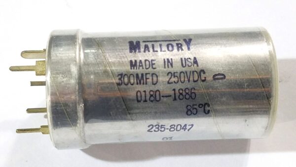 Mallory 0180-1886 300MFD, 250V Capacitor