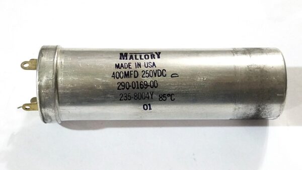 Mallory 290-0169-00 400MFD, 250VDC Capacitor