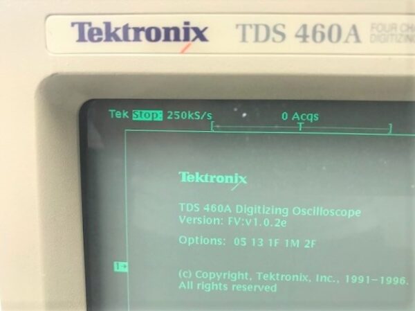 Tektronix TDS460A Digital Storage Oscilloscope, 400 MHz with Options 05/13/1F/1M/2F