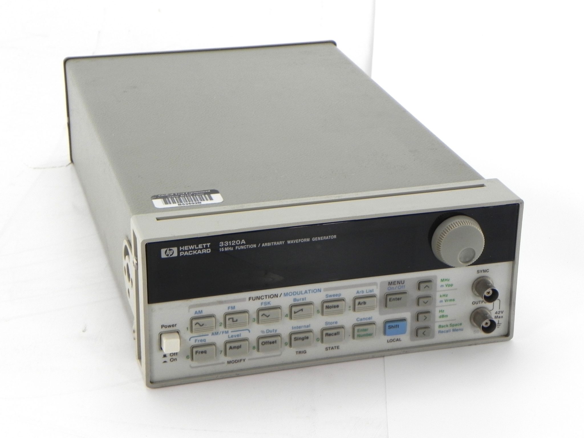 HP/Agilent 33120A Function / Arbitrary Waveform Generator, 15 MHz