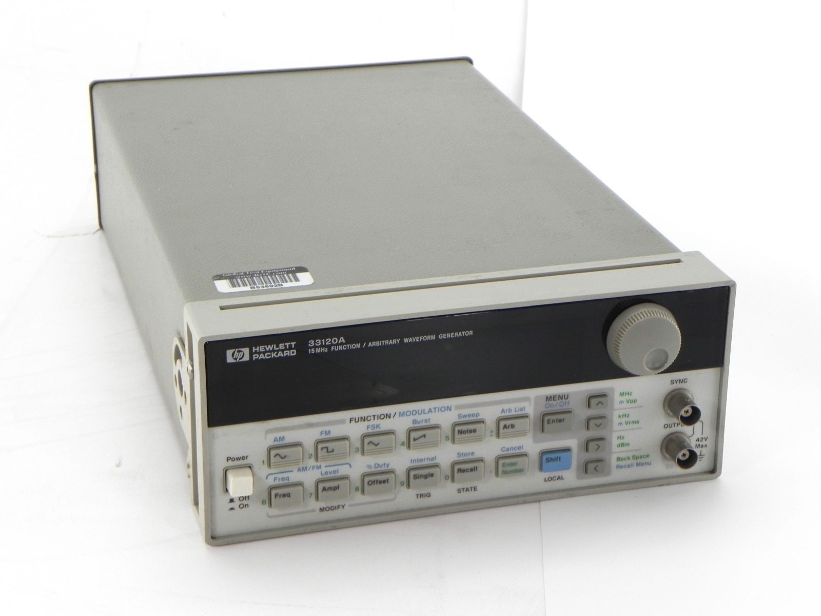 HP/Agilent 33120A Function / Arbitrary Waveform Generator, 15 MHz