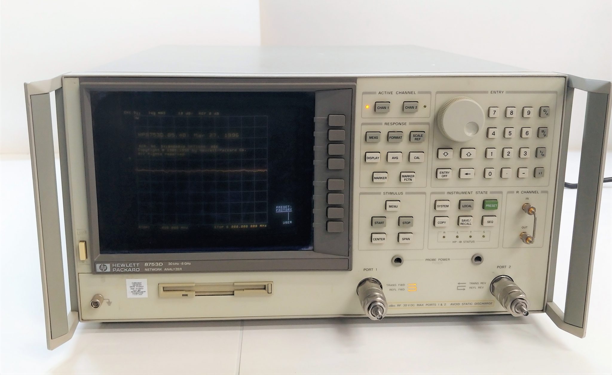 HP/Agilent 8753D Network Analyzer, 30 kHz to 3 GHz Global Test Equipment