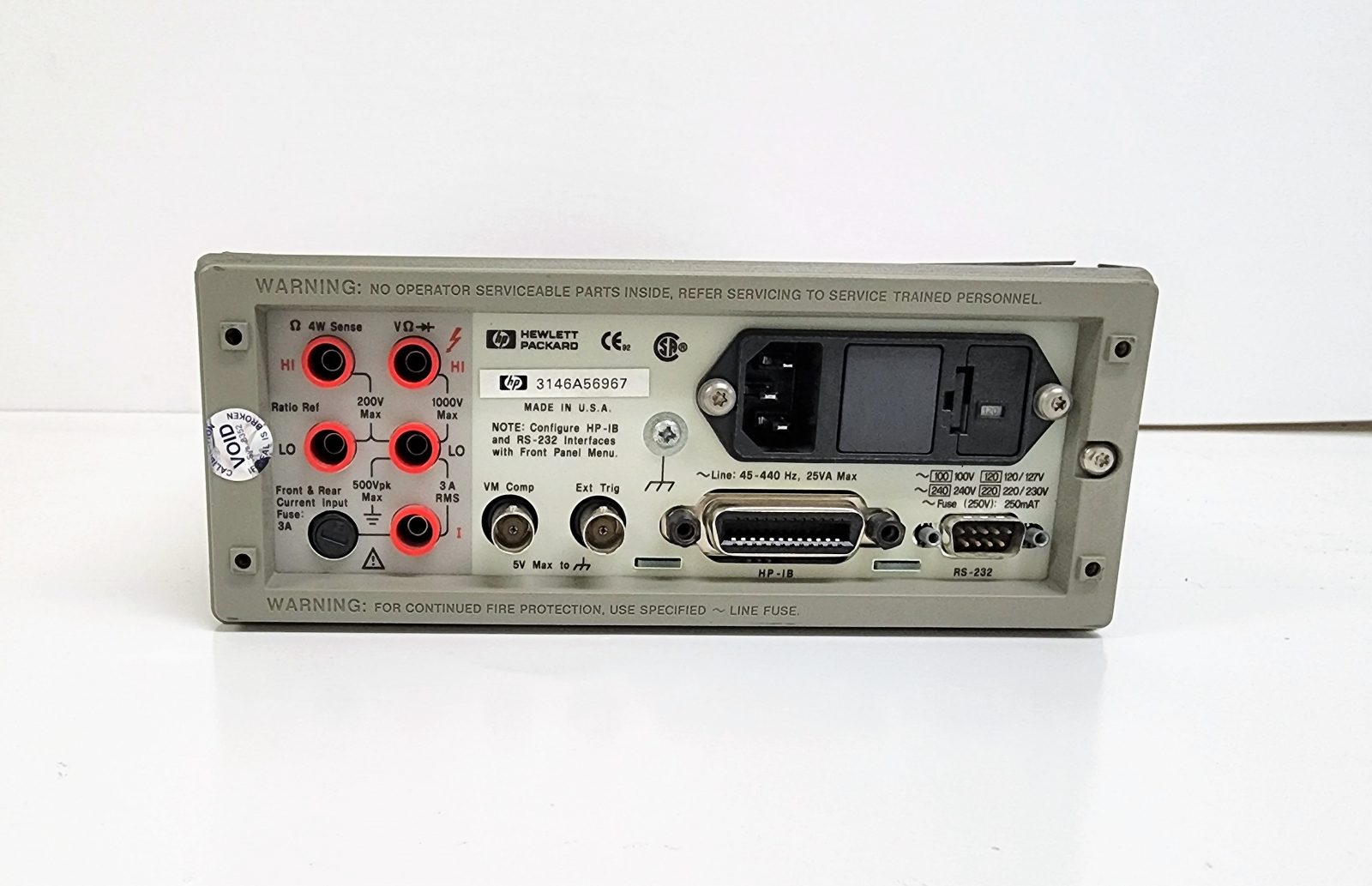 34401A Digital Multimeter, Digit Includes Current - Global Test Equipment