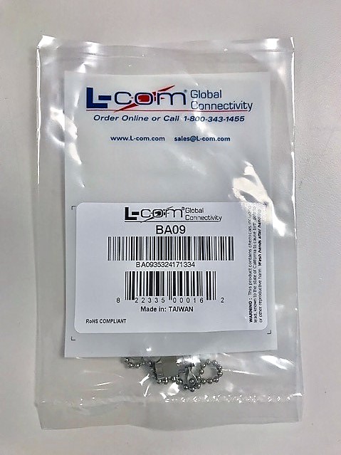 L-Com BA09 Protective Cap SMA F with Chain
