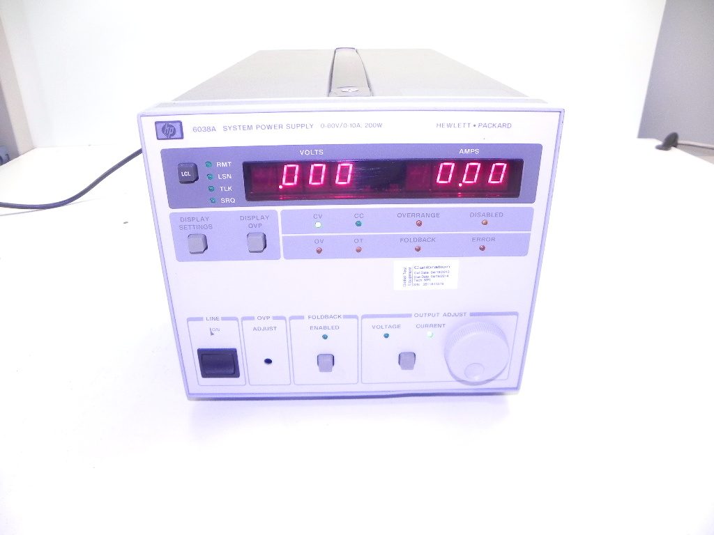 HP/Agilent 6038A System Autoranging dc Power Supply