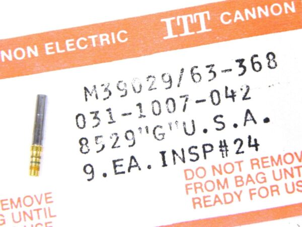ITT Cannon Electric 031-1007-042 D SUB CONTACT, SOCKET, 24-20AWG, CRIMP, Lot of 9