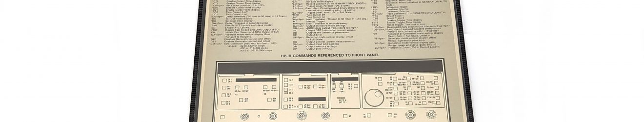 Keysight 05182-90030 5182A “ERRORS/SPECS/HP-IB” INFO CARD