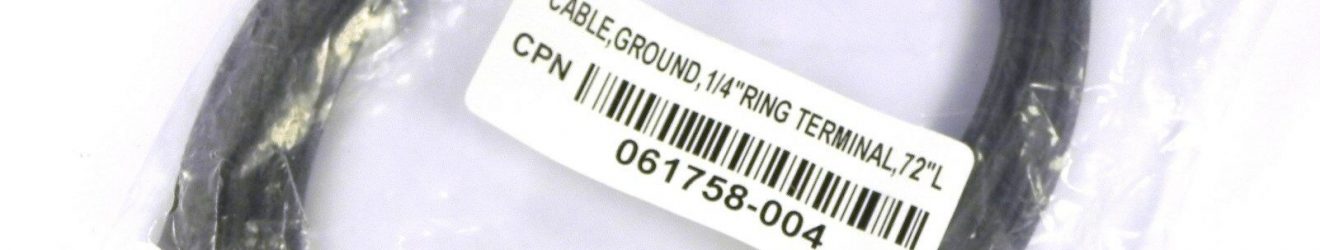 Atek 061758-004 Ground Cable, 1/4 Ring Terminal, 72L