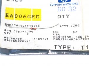 Keysight 0757-0390 Resistor-Fixed 36.5 Ohm +-1PCT 0.125W TC+-100 thin film THT