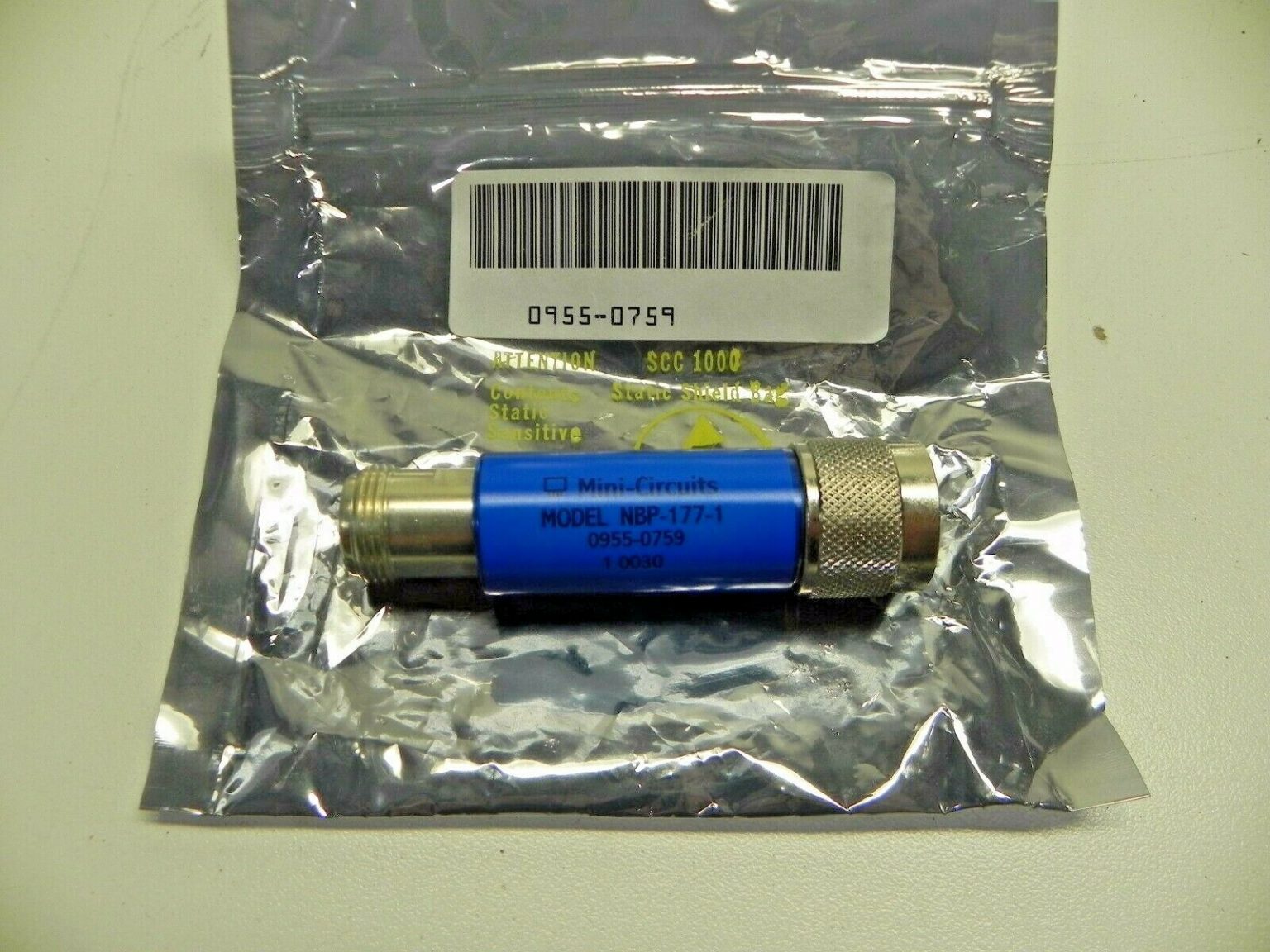 Keysight 09550759 Bandpass filter 200 MHz, N (MiniCircuits NBP1771) Global Test Equipment