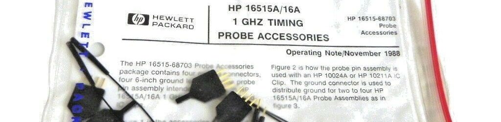 HP/Agilent 16515-68703 1 GHz Timing Probe Accessory Kit