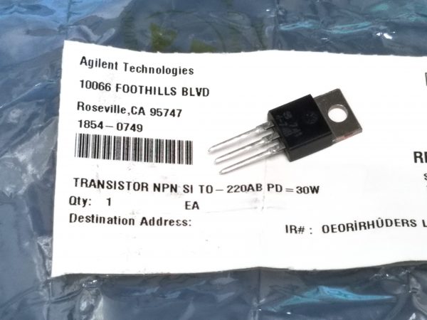 Keysight 1854-0749 TRANSISTOR NPN SI TO-220AB PD=30W