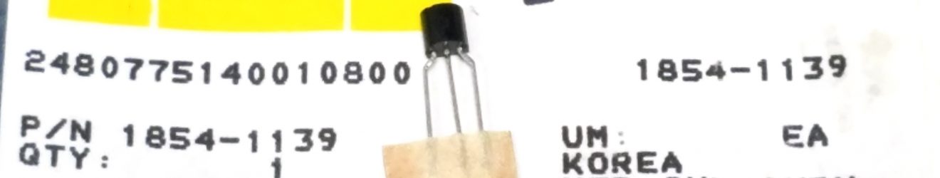 Keysight 1854-1139 Transistor NPN Silicon TO-92 PD-0.625W