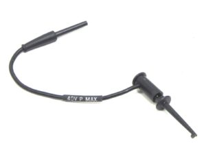 Pomona Electronics 4233 Black Micrograbber to slip-on cable assembly