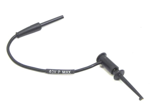 Pomona Electronics 4233 Black Micrograbber to slip-on cable assembly
