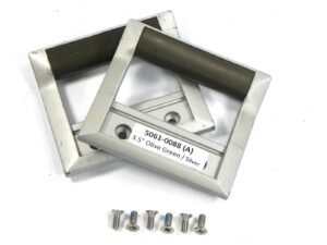 Keysight 5061-0088 front handles in olive green with screws for test equipment.