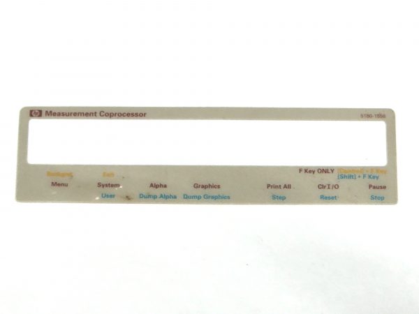 Keysight 5180-1558 Display Label for Measurement Coprocessor