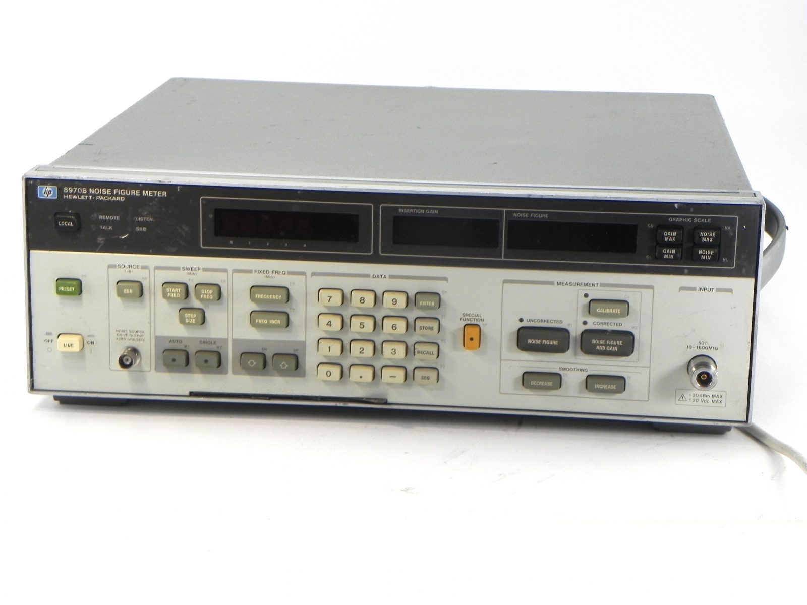 HP/Agilent 8970B - Noise Figure Meter, 10 MHz to 1600 MHz