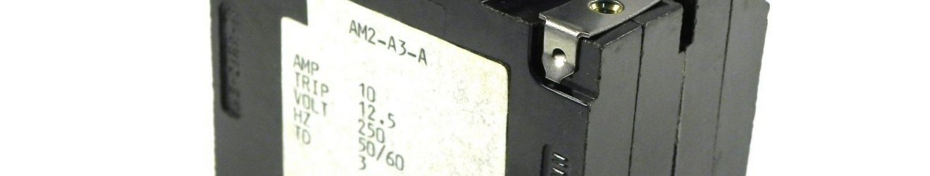 Heinemann AM2-A3-A-010-03 Dual Circuit Breaker, 250V, 10A (Trip 12.5A), 50/60 Hz, TD3