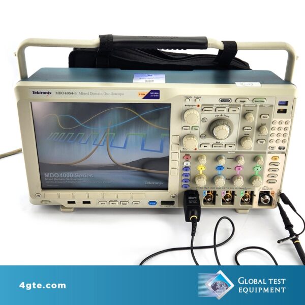 Tektronix MDO4054-6 Mixed Domain Oscilloscope with (4) 500 MHz analog channels, (16) digital channels, and (1) 6GHz RF input