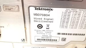 Performance Tektronix MSO70804 Mixed Signal Oscilloscope for precise testing.