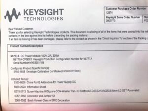 Keysight N6777A DC Power Module for testing and power supply applications.