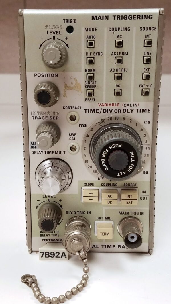TEKTRONIX 7B92A DUAL TIMEBASE PLUG IN 500 MHz for 7000 SERIES AS-IS 