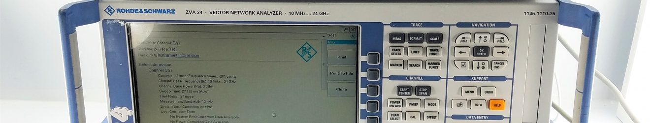 Rohde & Schwarz ZVA24 Vector Network Analyzer with ZVAX24 VNA Extension Unit for ZVA Series for Advanced Measurements – OEM Calibrated