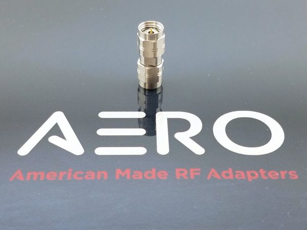 Aero 1.85mm Male to Male RF Adapter, 65 GHz, Made in the USA
