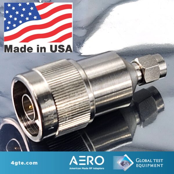 Aero 3.5mm Male to Type N Male Adapter, Made in the USA