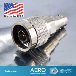 Aero Adapter BNC Female – N Male, 4 GHz, Made in USA ABNCF-NM