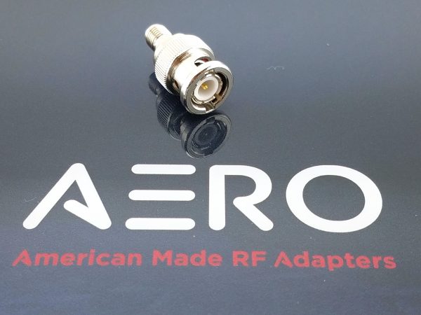 Aero BNC Male to SMA Female Adapter, 4 GHz, Made in the USA