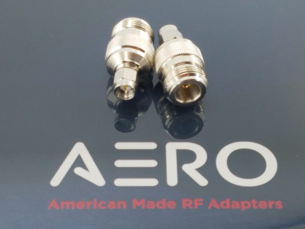 Aero Type N Female to SMA Male Adapter, 18 GHz, Made in the USA
