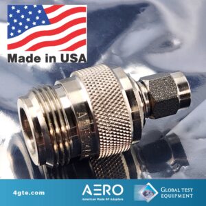 Aero Type N Female to SMA Male Adapter, Made in the USA