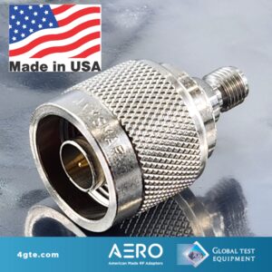 Aero Adapter Type N Male – SMA Female, 18 GHz, Made in USA ANM-SMAF